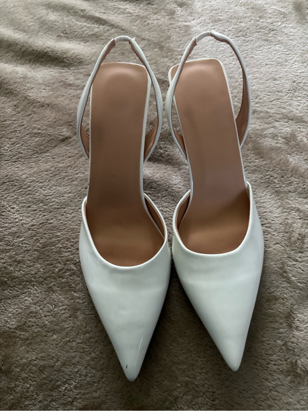 H&M White Pointed-Toe Slingback  - Women